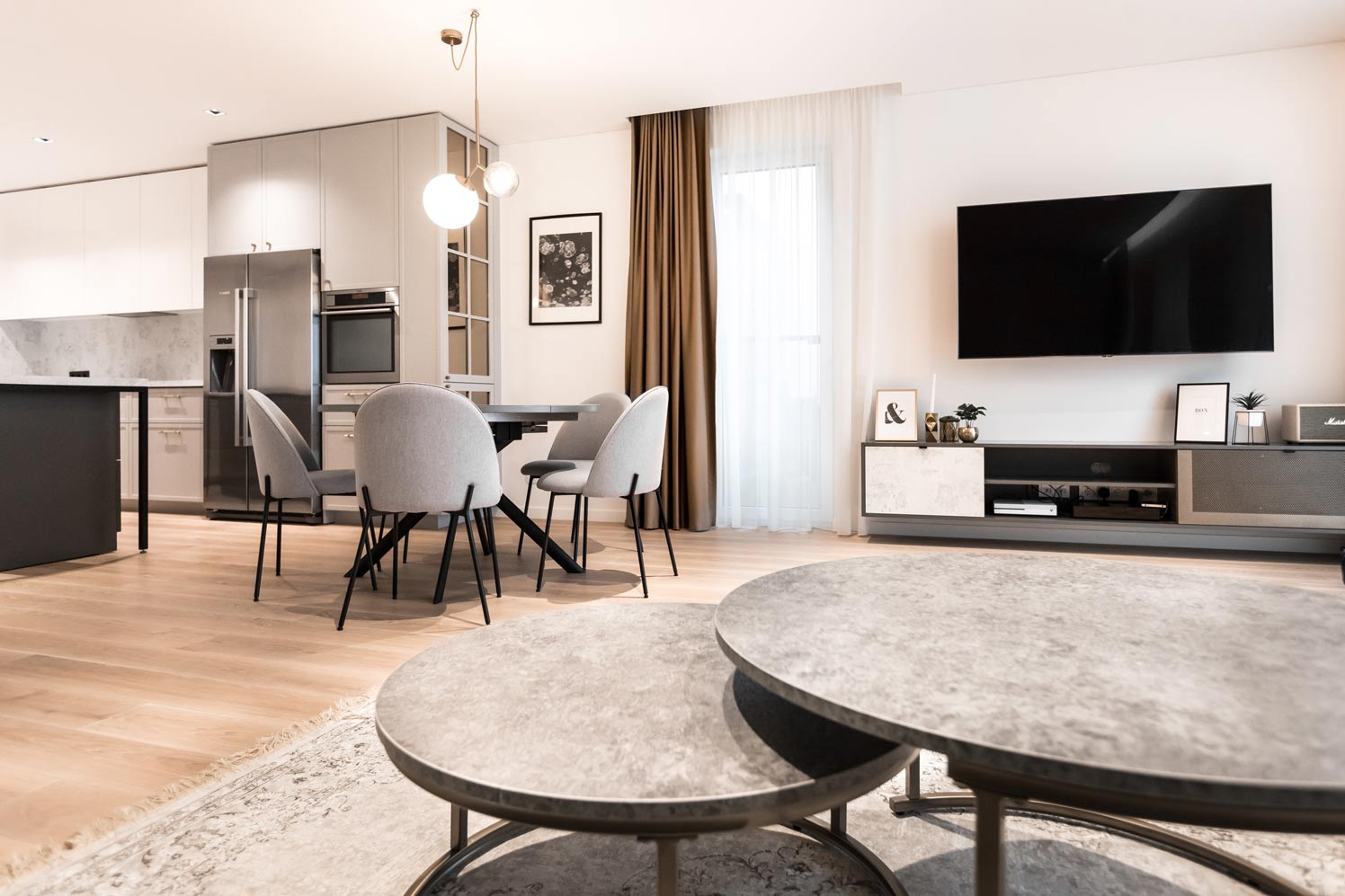Nordic interior design with furniture