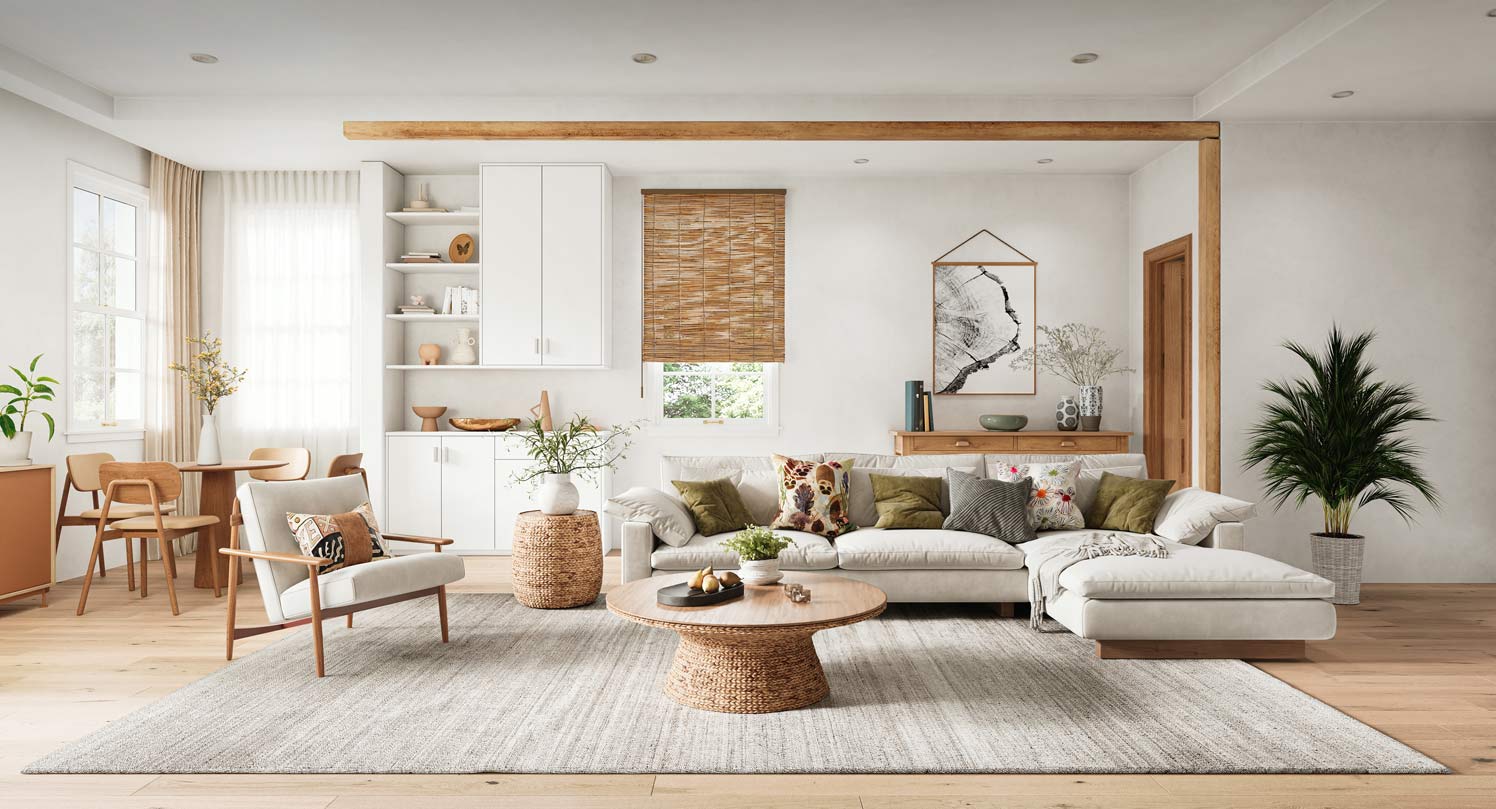 Modern Scandinavian living room interior design